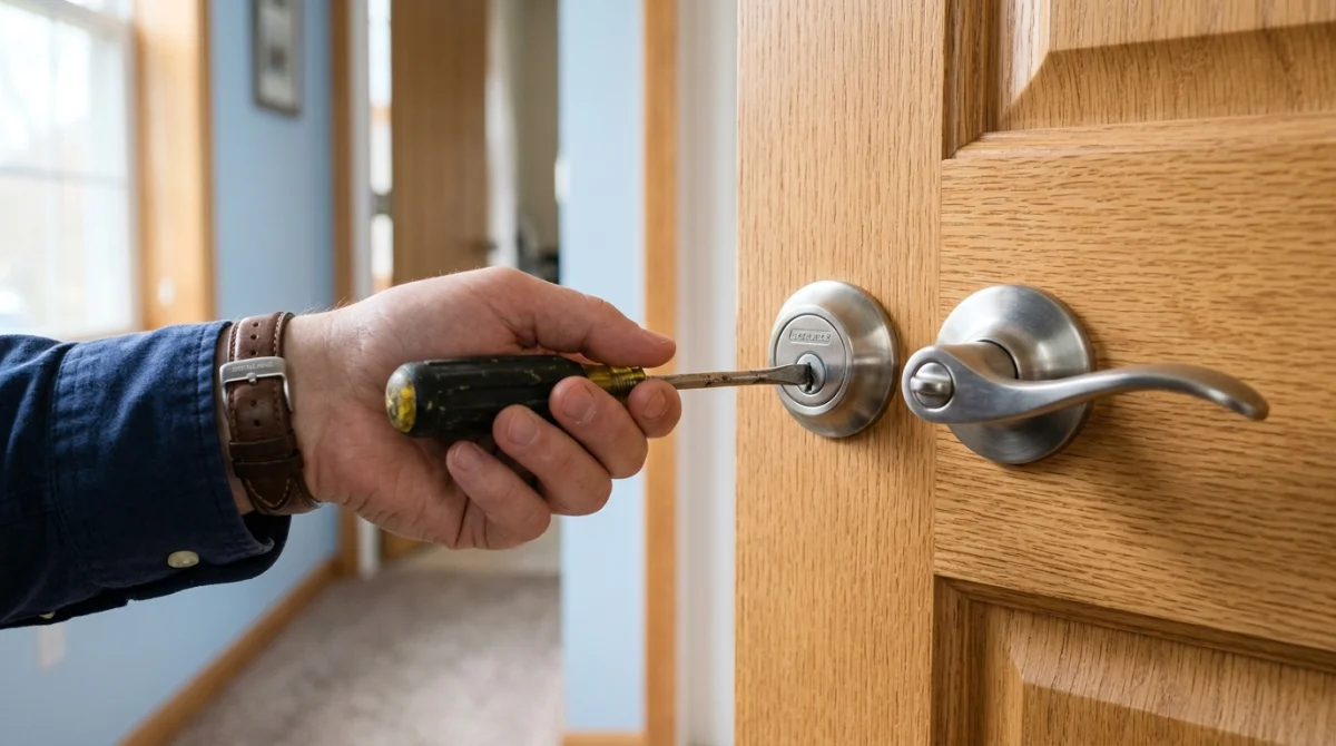 comment ouvrir une porte de chambre fermée à clé