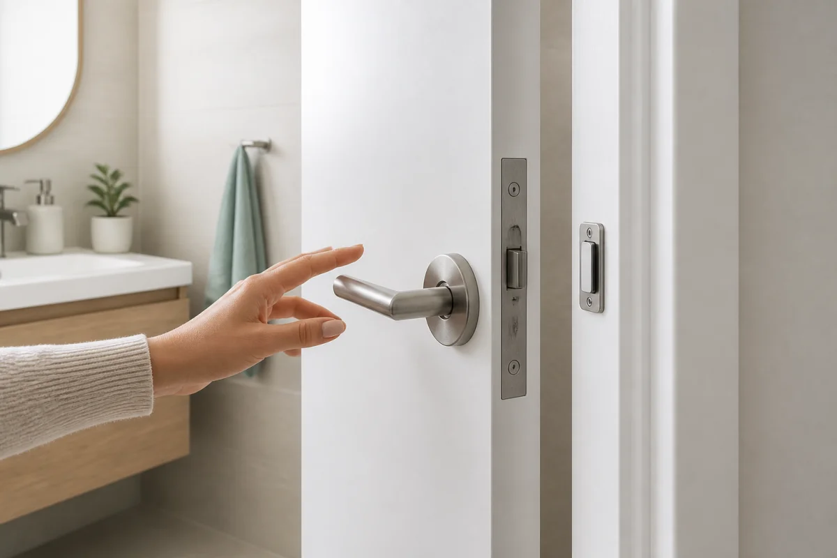 Comment sécuriser une porte de salle de bain