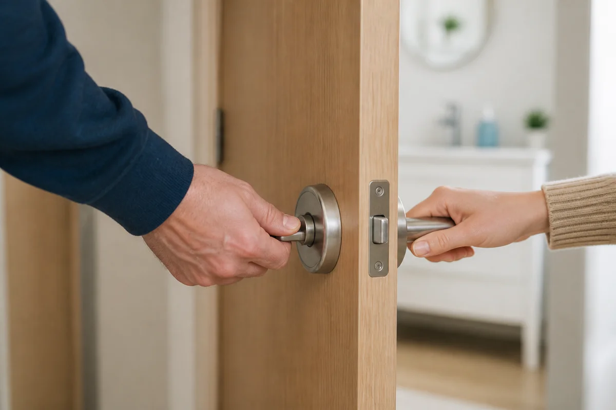 Comment sécuriser une porte de salle de bain